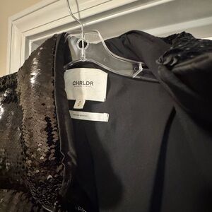 CHRLDR Shimmering Black Sequin Jacket never worn